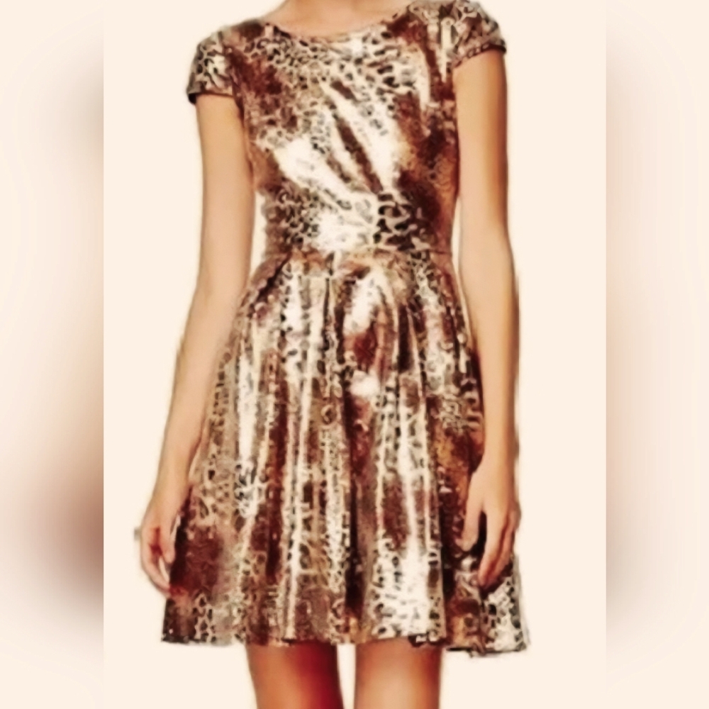 Betsey Johnson Leopard Print Womens Dress Size 6